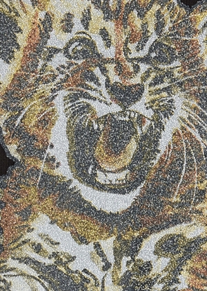 Heavy cotton jersey tiger caviar tee Phantom A1050248 Ganni